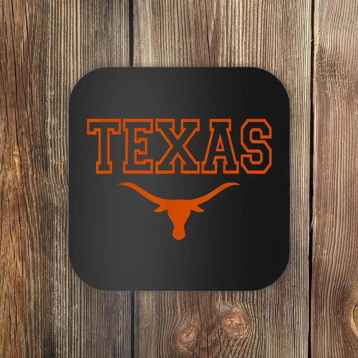 Texas State Tx Vintage Bull Head Proud Texans Coaster