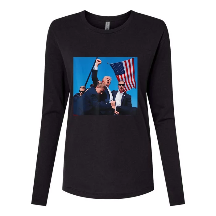 Trump Shooting Trump 2024 Gift Womens Cotton Relaxed Long Sleeve T-Shirt