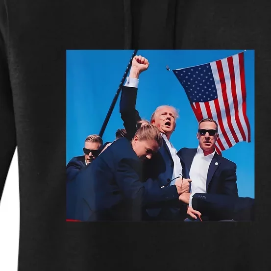 Trump Shooting Trump 2024 Gift Women's Pullover Hoodie