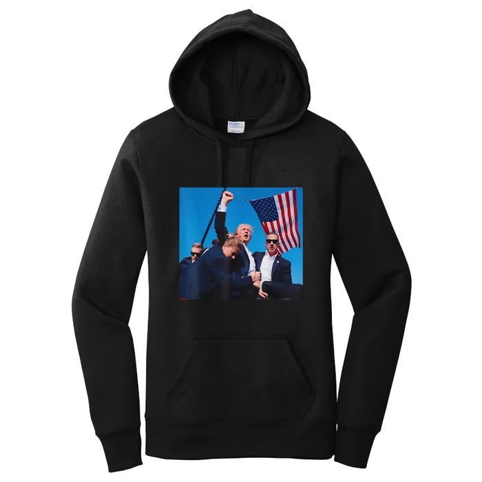 Trump Shooting Trump 2024 Gift Women's Pullover Hoodie