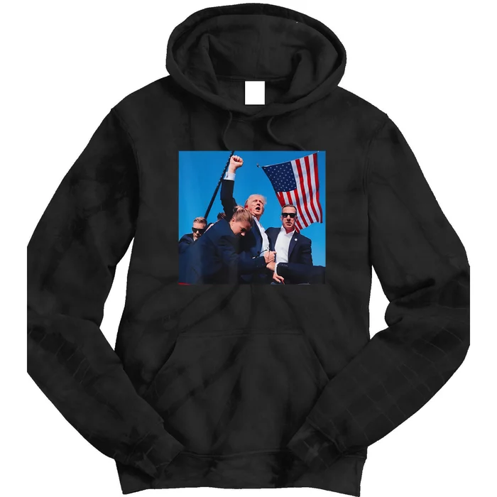 Trump Shooting Trump 2024 Gift Tie Dye Hoodie