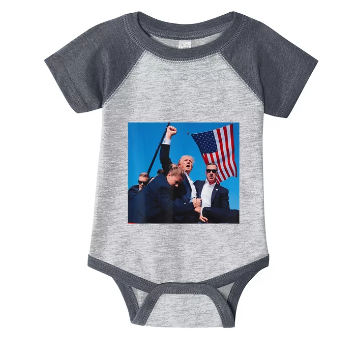 Trump Shooting Trump 2024 Gift Infant Baby Jersey Bodysuit