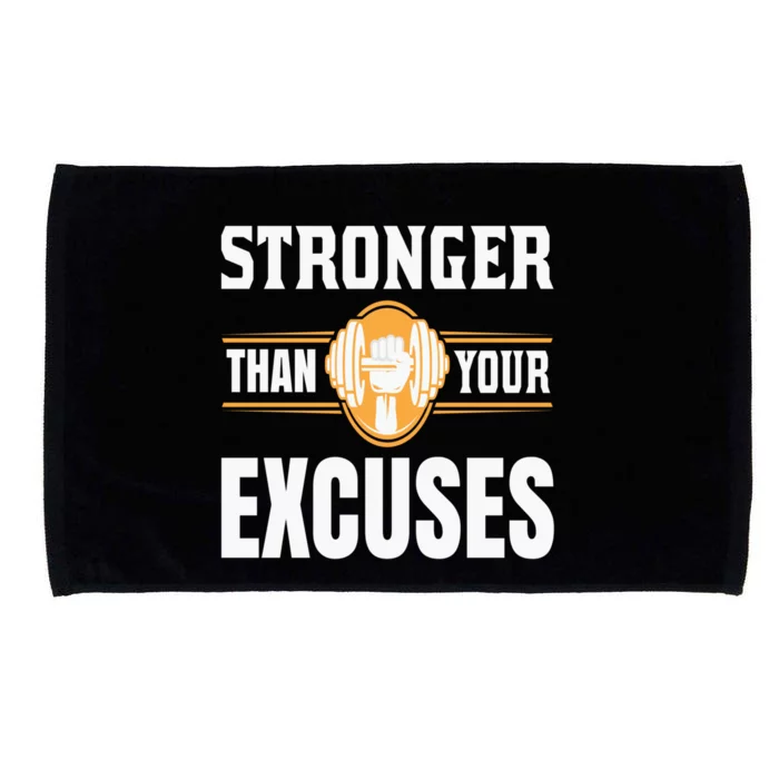 Tgiftgift Stronger Than Your Excuses Gift Cute Gift Microfiber Hand Towel