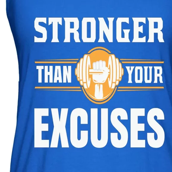 Tgiftgift Stronger Than Your Excuses Gift Cute Gift Ladies Essential Flowy Tank