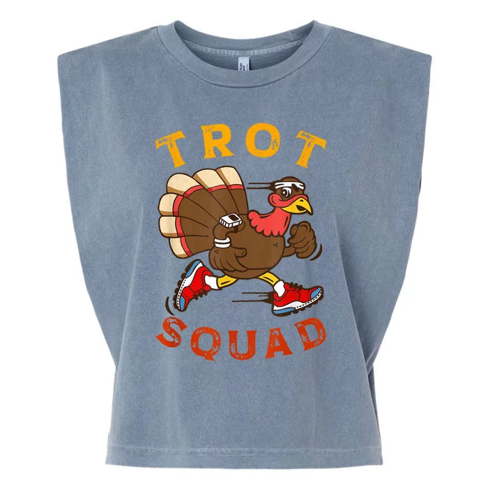 Trot Squad Thanksgiving Turkey Trot Costume Garment-Dyed Women's Muscle Tee