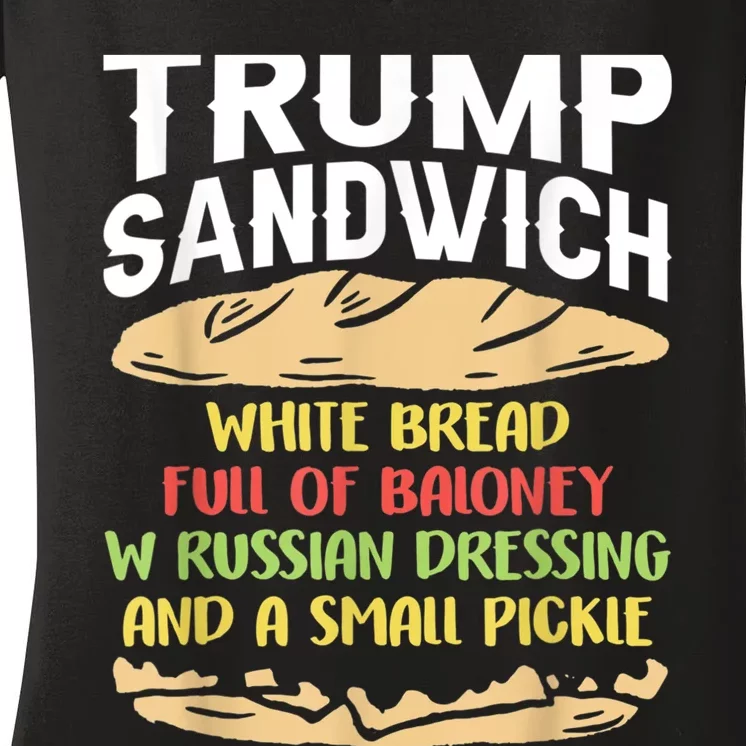 Trumps Sandwich Tshirt Women's V-Neck T-Shirt