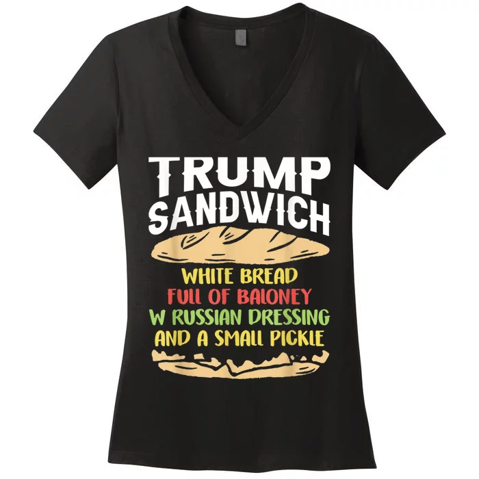 Trumps Sandwich Tshirt Women's V-Neck T-Shirt