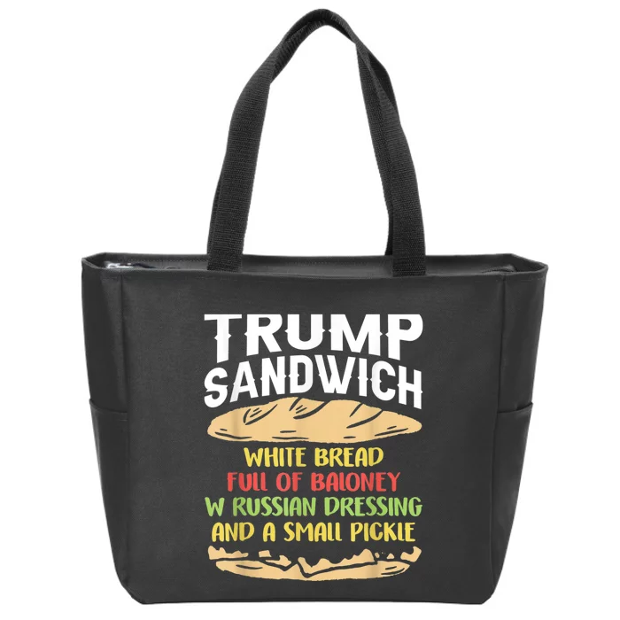 Trumps Sandwich Tshirt Zip Tote Bag