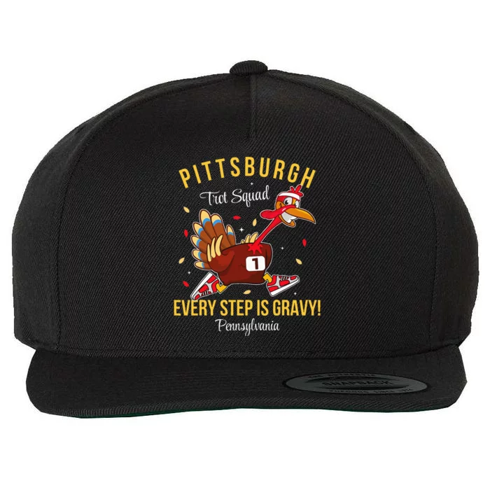 Trot Squad Turkey Thanksgiving 2024 Pennsylvania Pittsburgh Wool Snapback Cap