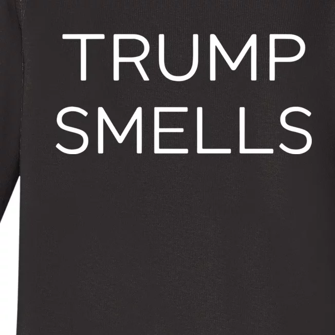 Trump Smells Trump Stinks Baby Long Sleeve Bodysuit