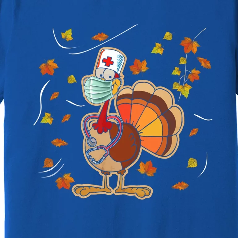 Thanksgiving Scrub Tops Turkey Nurse Holiday Nursing Great Gift Premium T-Shirt