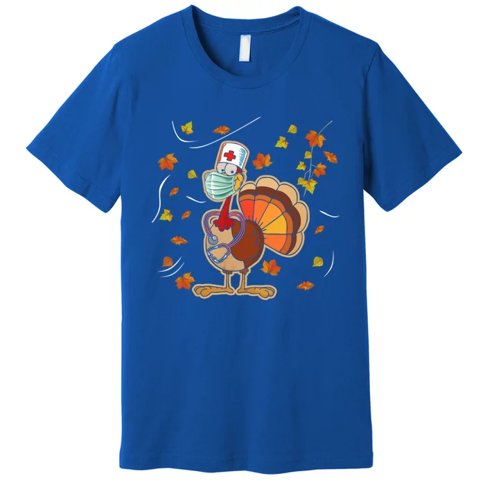 Thanksgiving Scrub Tops Turkey Nurse Holiday Nursing Great Gift Premium T-Shirt