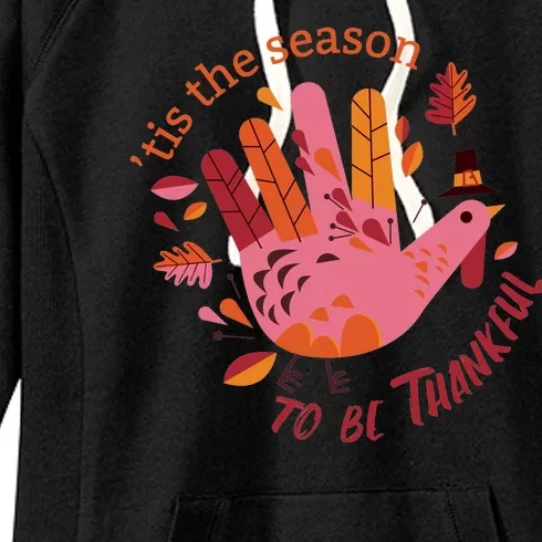 Thankful Season Turkey Women's Fleece Hoodie