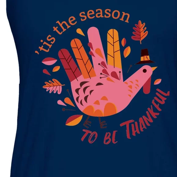 Thankful Season Turkey Ladies Essential Flowy Tank