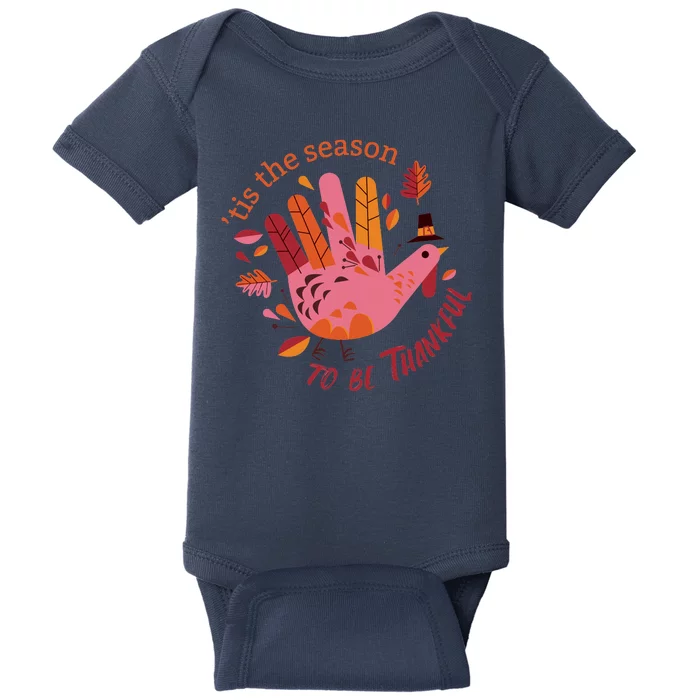 Thankful Season Turkey Baby Bodysuit