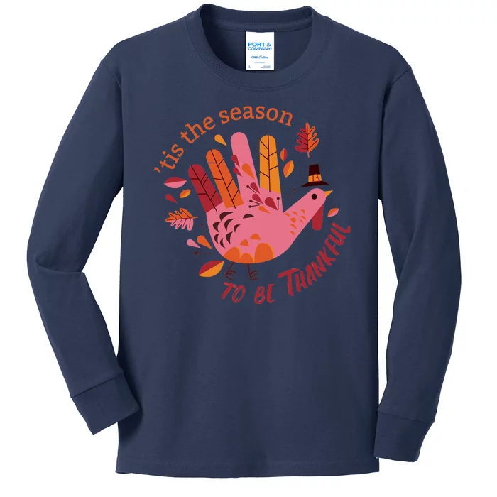 Thankful Season Turkey Kids Long Sleeve Shirt