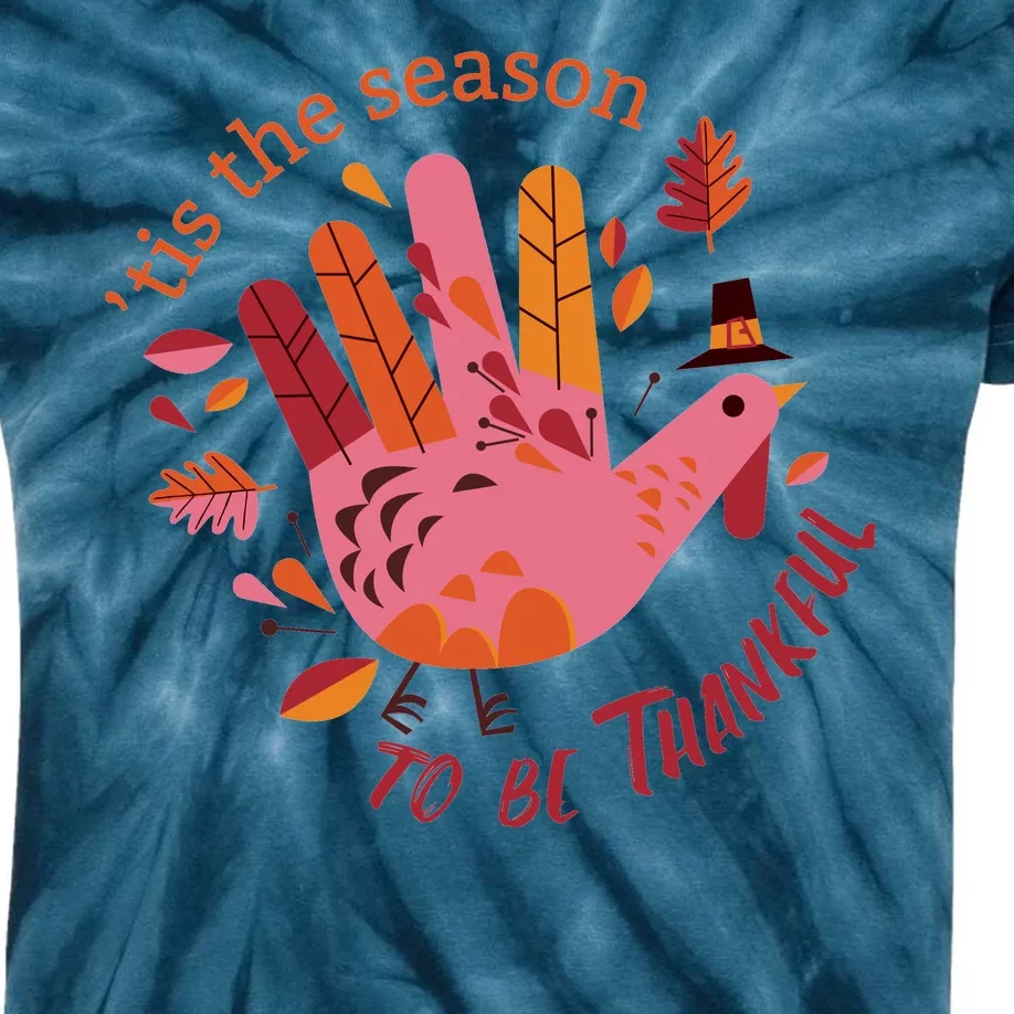 Thankful Season Turkey Kids Tie-Dye T-Shirt