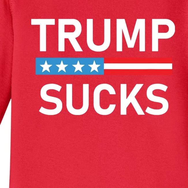 Trump Sucks Baby Long Sleeve Bodysuit