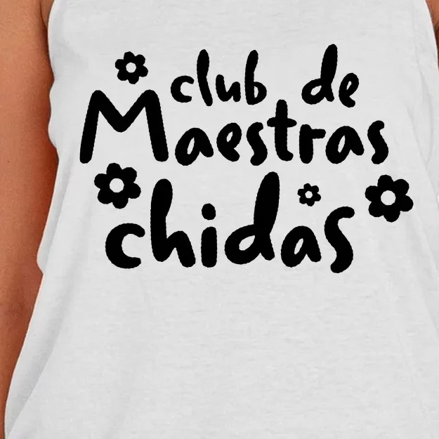 Trendy Spanish Teacher Bilingual Teacher Women's Knotted Racerback Tank