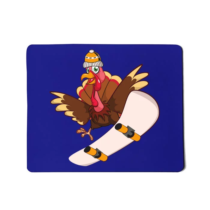 Turkey Skater Thanksgiving Cool Skateboarding Fall Autumn Great Gift Mousepad