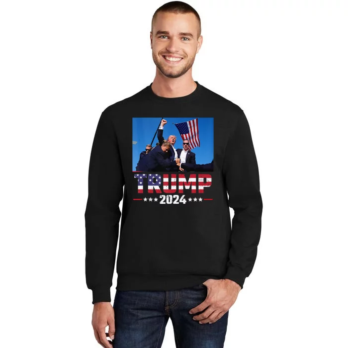 Trump Shot Trump Shooting Trump 2024 Tall Sweatshirt