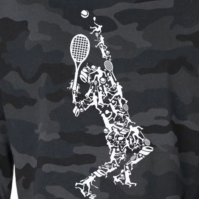 Tennis Silhouette Cropped Pullover Crew