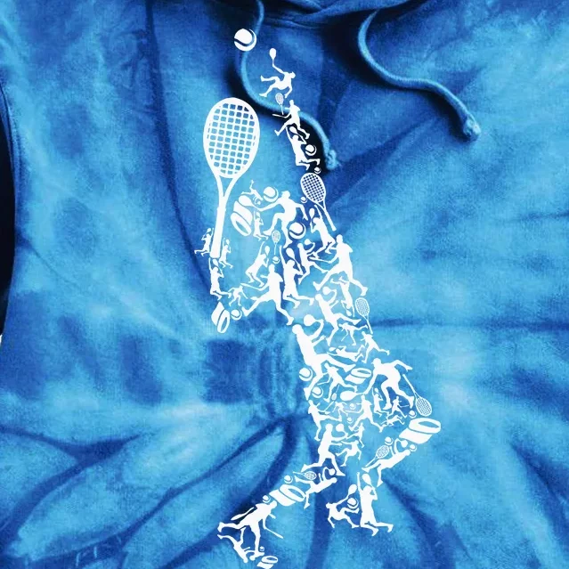 Tennis Silhouette Tie Dye Hoodie