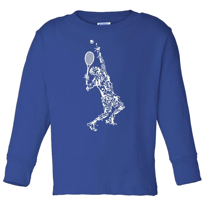 Tennis Silhouette Toddler Long Sleeve Shirt