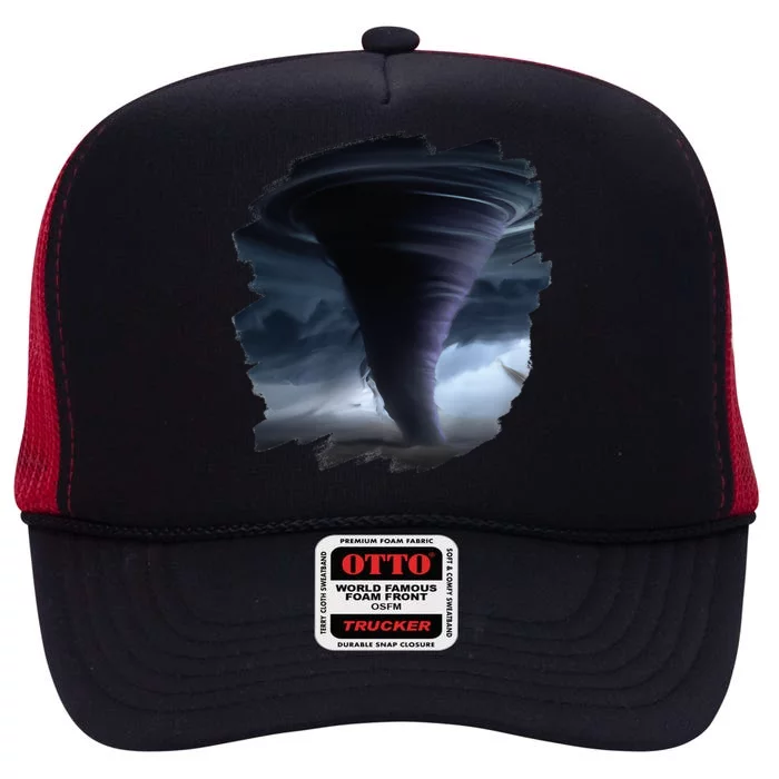 Tornado Storm Tornados Nature Weather Chaser Meteorologist High Crown Mesh Trucker Hat