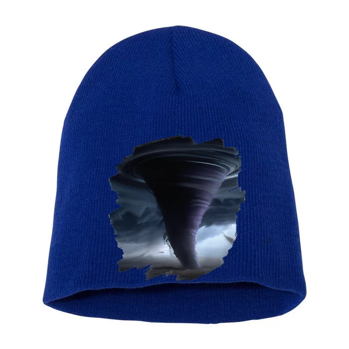 Tornado Storm Tornados Nature Weather Chaser Meteorologist Short Acrylic Beanie