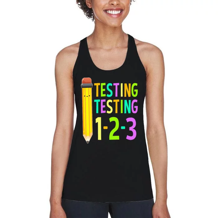 Teacher STAAR Test Exam Teacher Testing Women's Racerback Tank