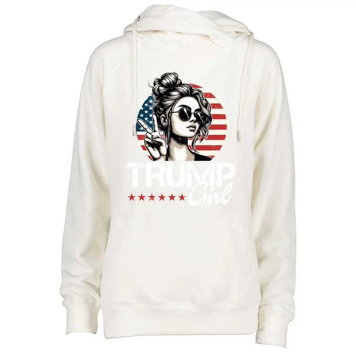 Trump Support Trump Vance For President 2024 Funny Gift Womens Funnel Neck Pullover Hood