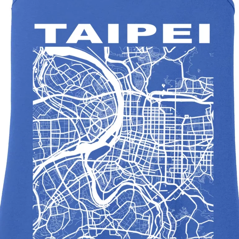 Taiwan Souvenir Taipei City Street Map Gift Ladies Essential Tank