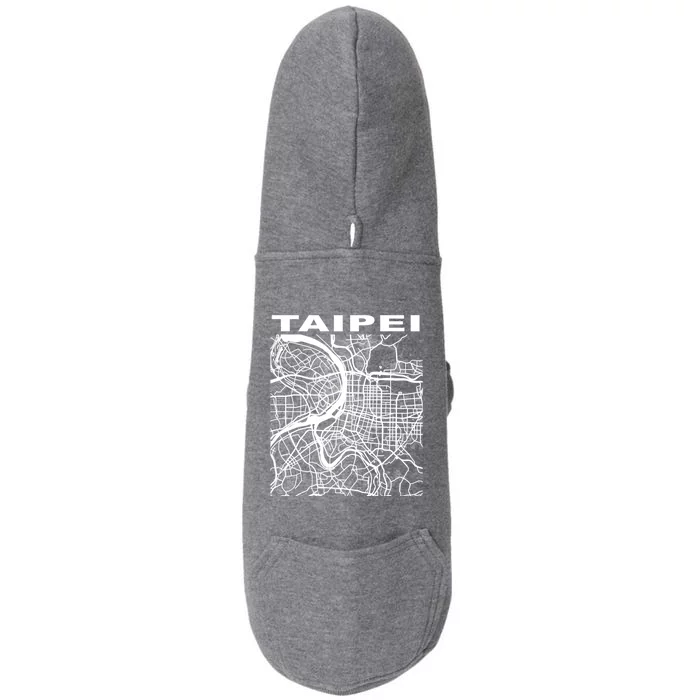 Taiwan Souvenir Taipei City Street Map Gift Doggie 3-End Fleece Hoodie