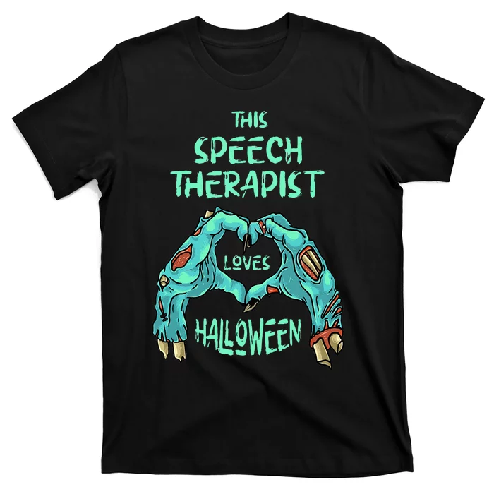 This Speech Therapist Loves Halloween Speech Therapy Zombie T-Shirt