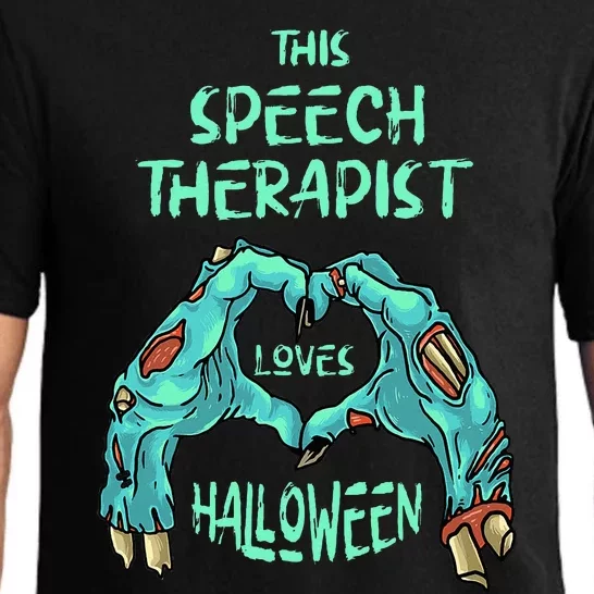 This Speech Therapist Loves Halloween Speech Therapy Zombie Pajama Set