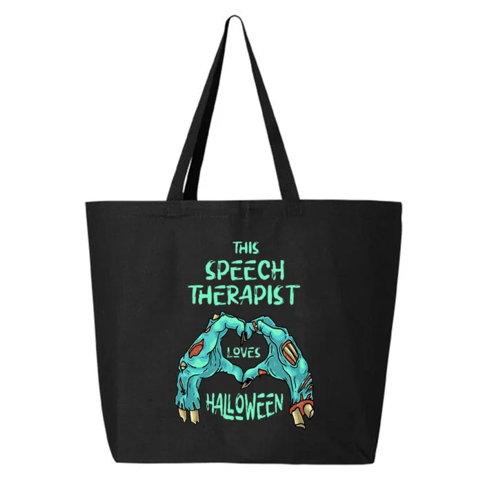 This Speech Therapist Loves Halloween Speech Therapy Zombie 25L Jumbo Tote