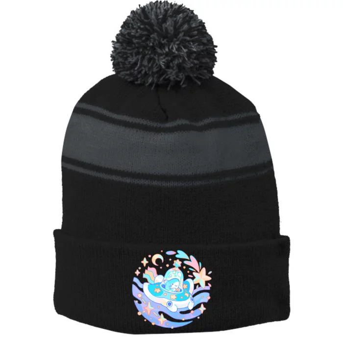 Traveler Shark Stripe Pom Pom Beanie