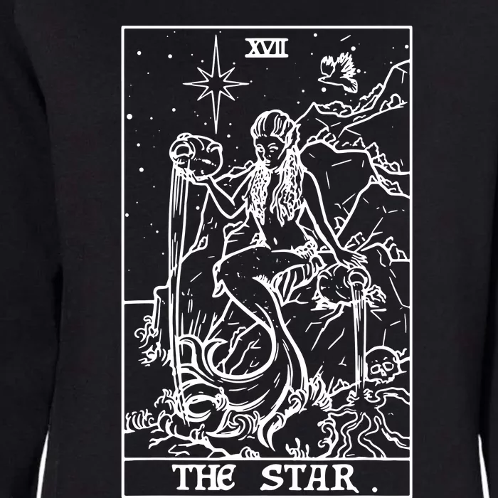 The Star Tarot Card Halloween Mermaid Gothic Witch Horror Womens California Wash Sweatshirt