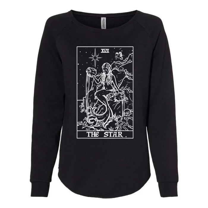 The Star Tarot Card Halloween Mermaid Gothic Witch Horror Womens California Wash Sweatshirt