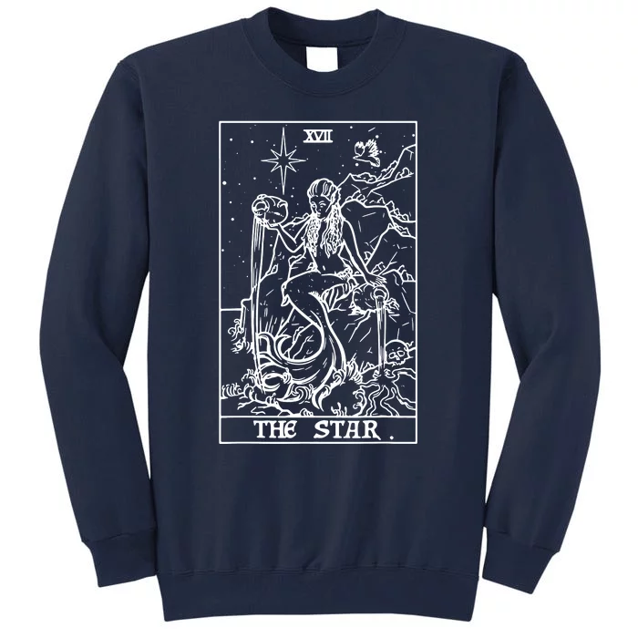 The Star Tarot Card Halloween Mermaid Gothic Witch Horror Tall Sweatshirt