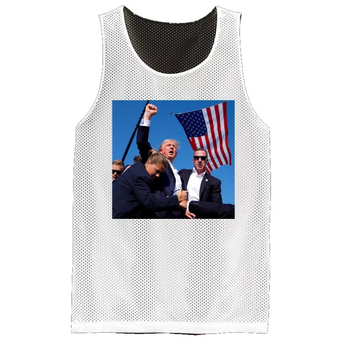 Trump Shooting Trump 2024 Ill Never Stop Fighting For My Country Mesh Reversible Basketball Jersey Tank