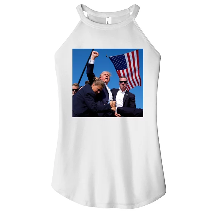 Trump Shooting Trump 2024 Ill Never Stop Fighting For My Country Women’s Perfect Tri Rocker Tank