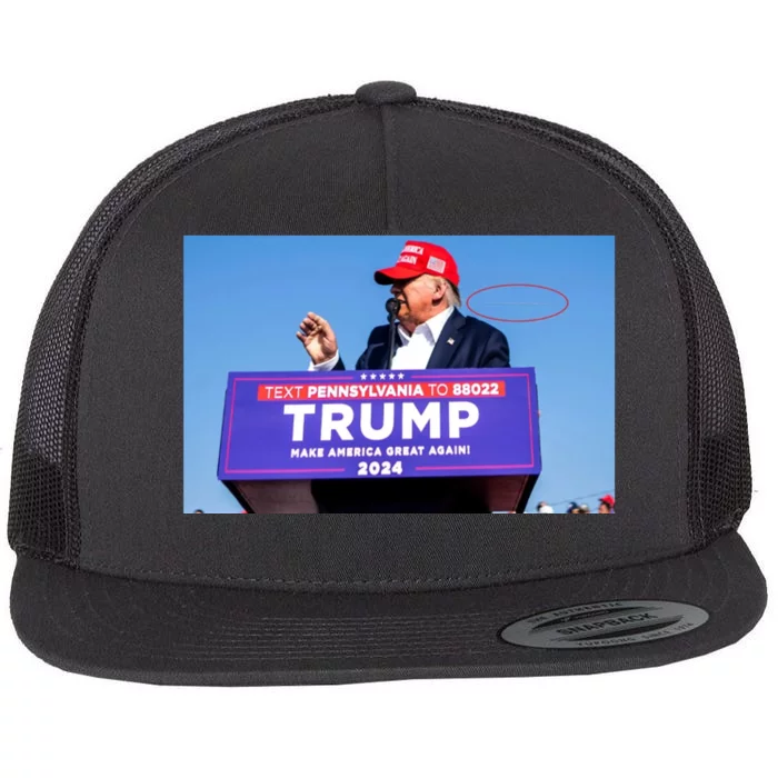 Trump Shooting Trump 2024 Ill Never Stop Fighting For My Country Flat Bill Trucker Hat