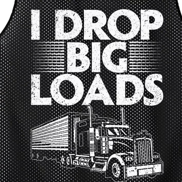 Trucker Semi Truck Driver Lover Mesh Reversible Basketball Jersey Tank