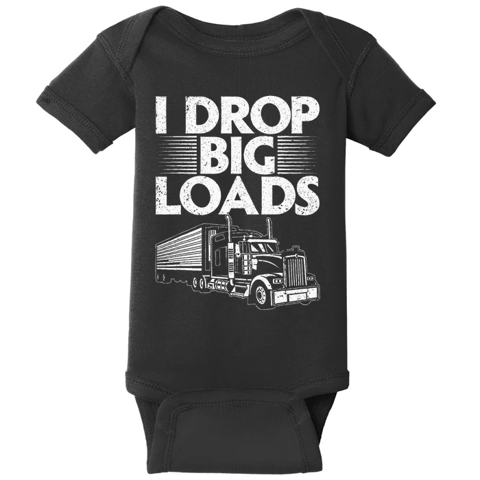 Trucker Semi Truck Driver Lover Baby Bodysuit