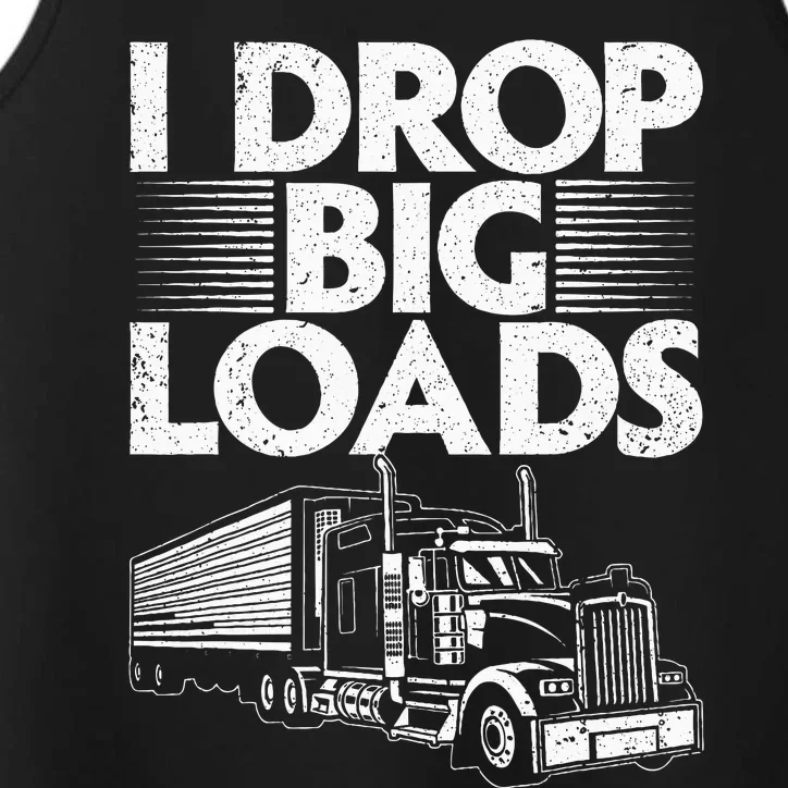 Trucker Semi Truck Driver Lover Performance Tank