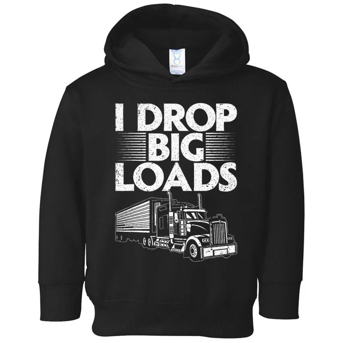 Trucker Semi Truck Driver Lover Toddler Hoodie