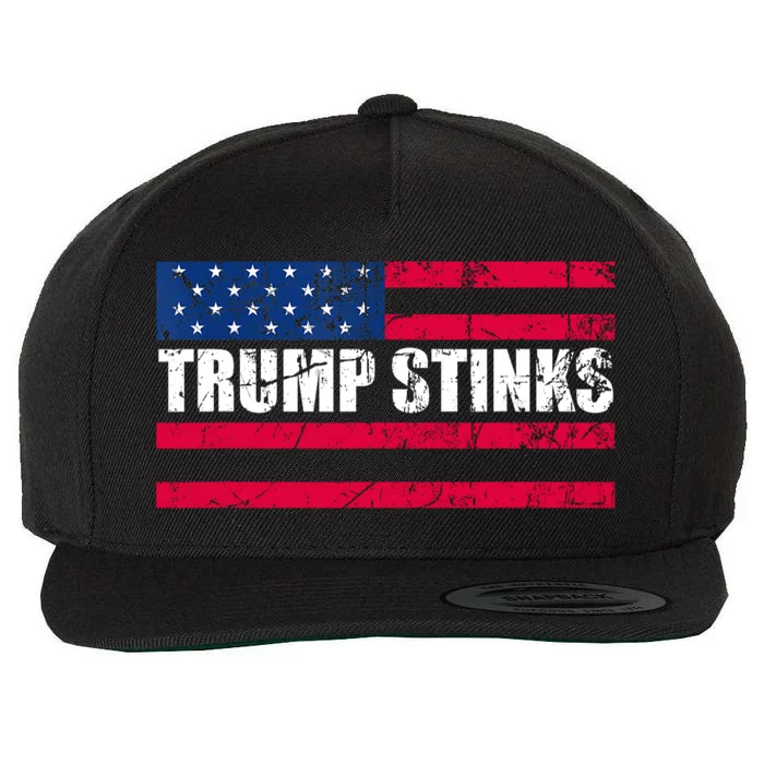 Trump Smells Trump Stinks Vintage Wool Snapback Cap