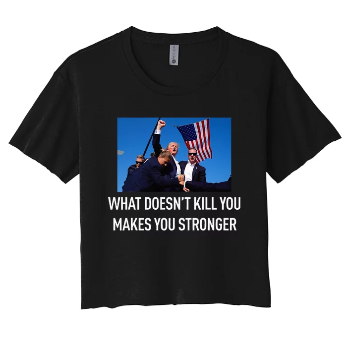 Trump Stronger Women's Crop Top Tee